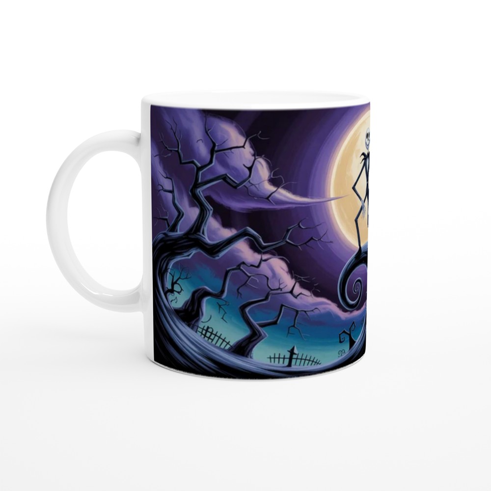 Skeleton King on Spiral Hill - Halloween Christmas Mug — view 10