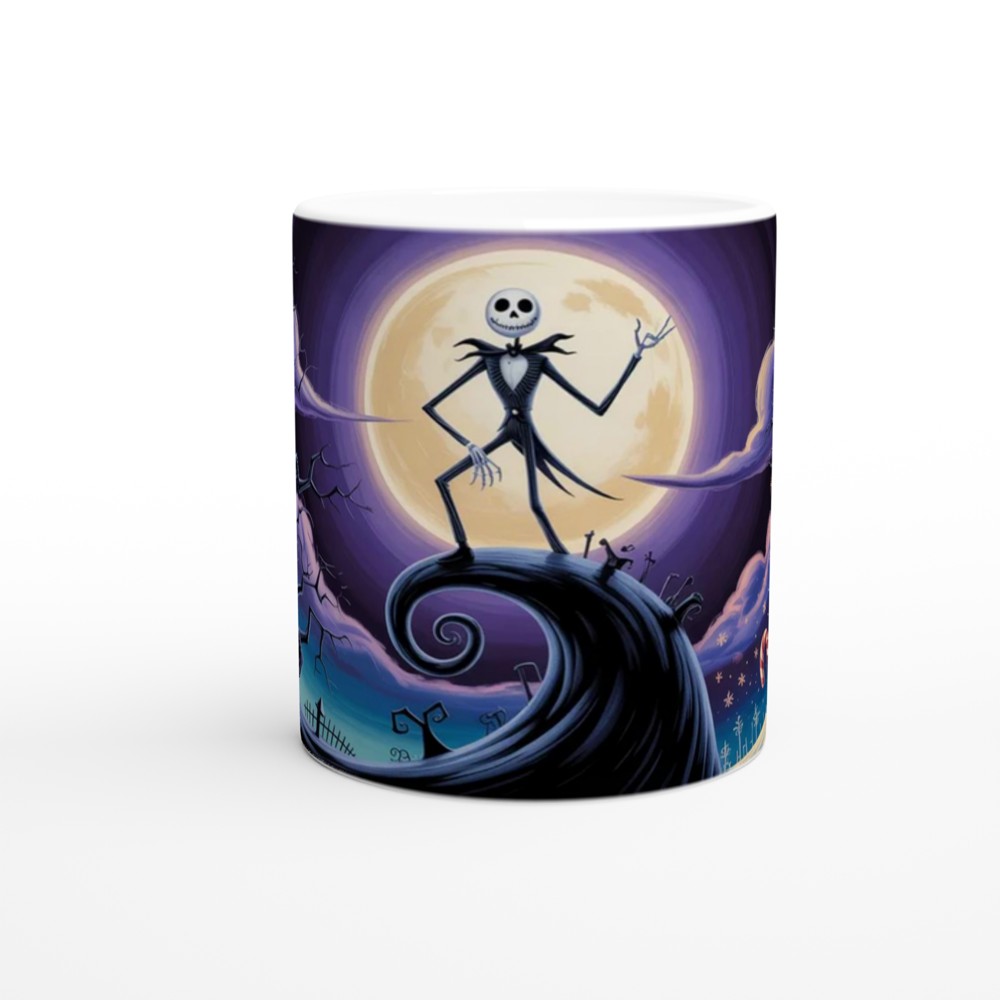 Skeleton King on Spiral Hill - Halloween Christmas Mug — view 11