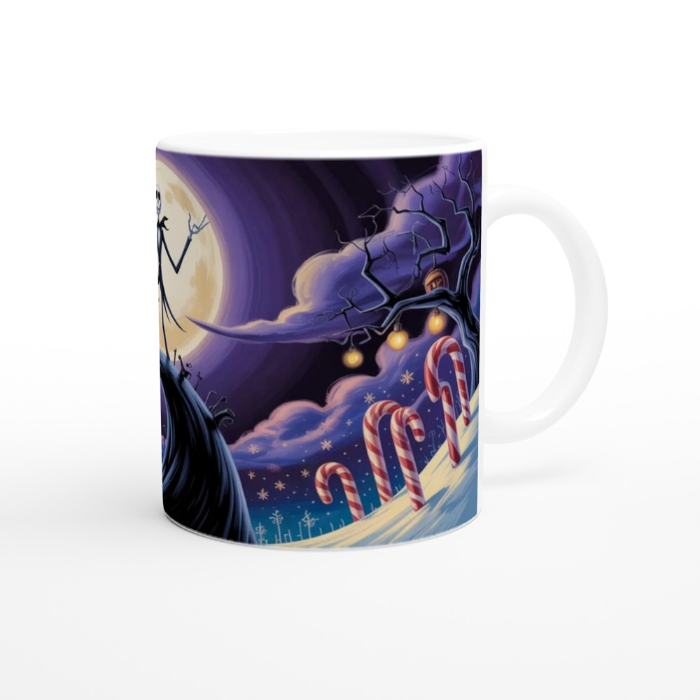 Skeleton King on Spiral Hill - Halloween Christmas Mug — view 12