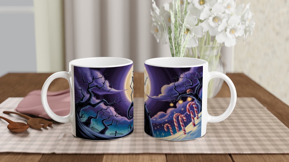 Skeleton King on Spiral Hill - Halloween Christmas Mug