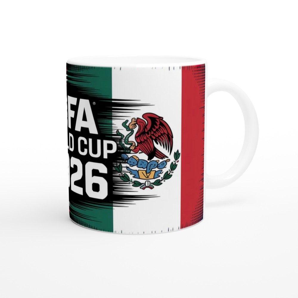 World Cup 2026 Mug | Football Fan Gift | USA Canada Mexico Grunge Flag Design | Birthday Present for Him — view 12