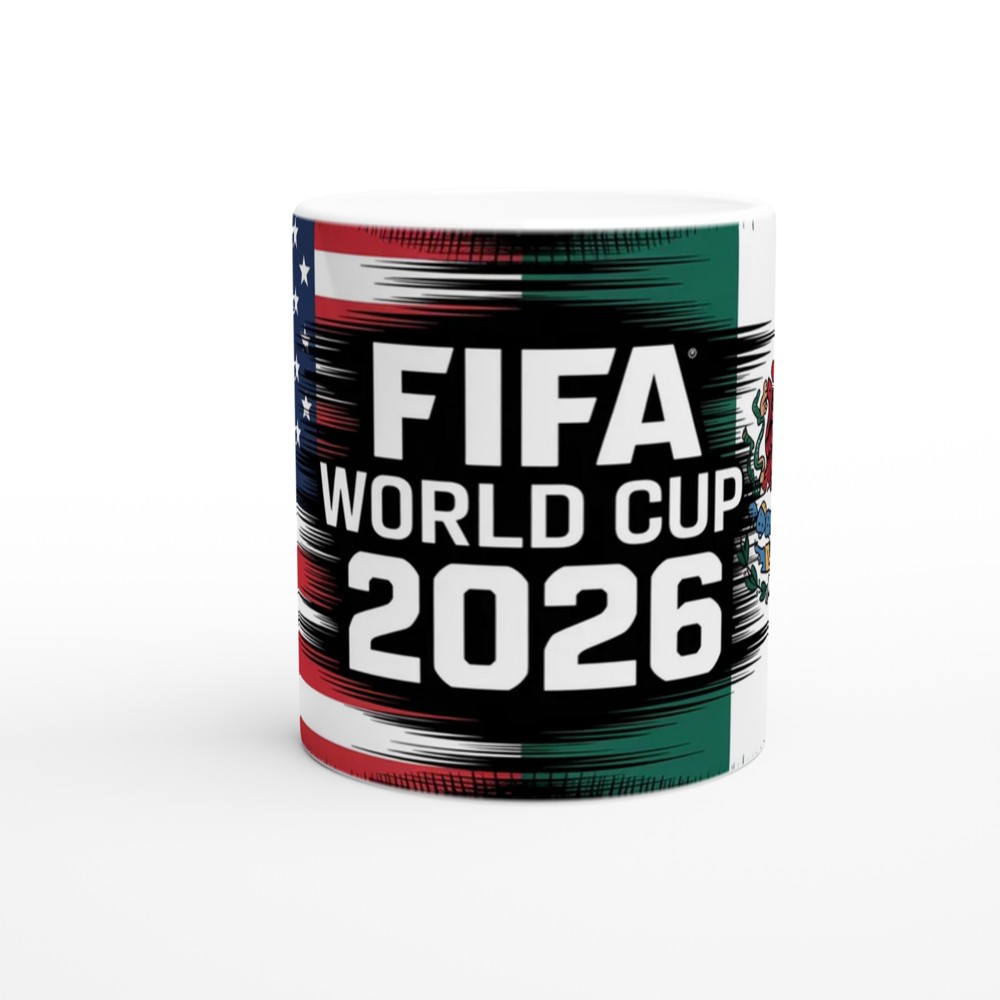 World Cup 2026 Mug | Football Fan Gift | USA Canada Mexico Grunge Flag Design | Birthday Present for Him — view 11