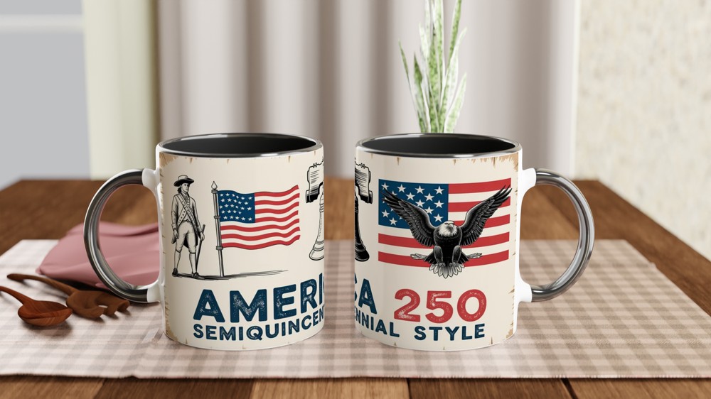 America 250 Mug | US History Semiquincentennial Gift | 1776 Timeline Tea Stained Parchment Mug | Gift for Dad Him History Buffs — view 9