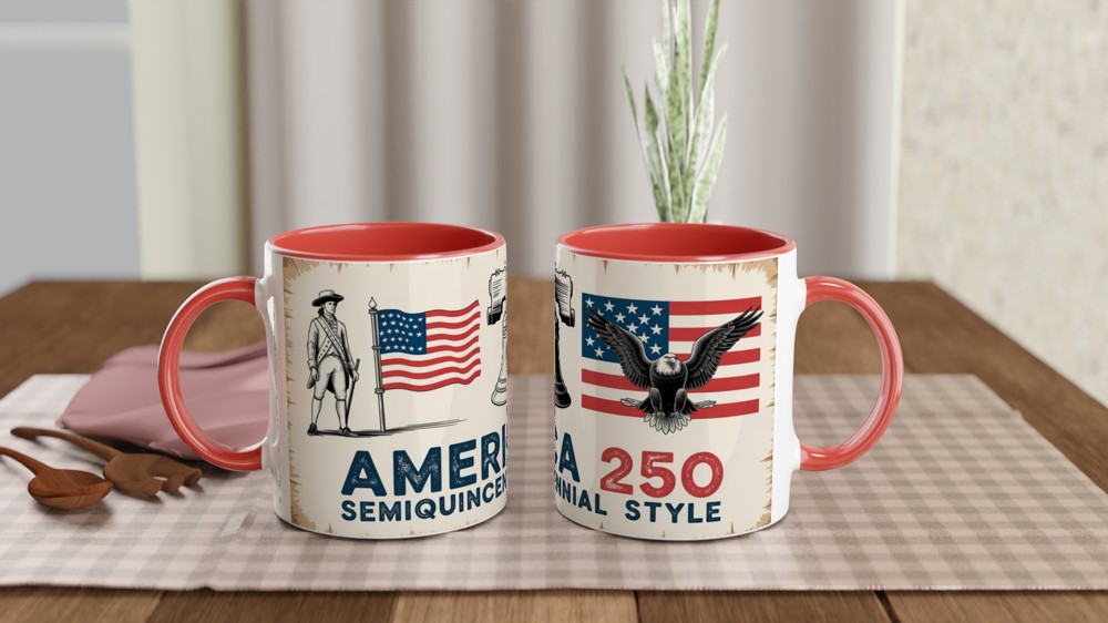 America 250 Mug | US History Semiquincentennial Gift | 1776 Timeline Tea Stained Parchment Mug | Gift for Dad Him History Buffs — view 7
