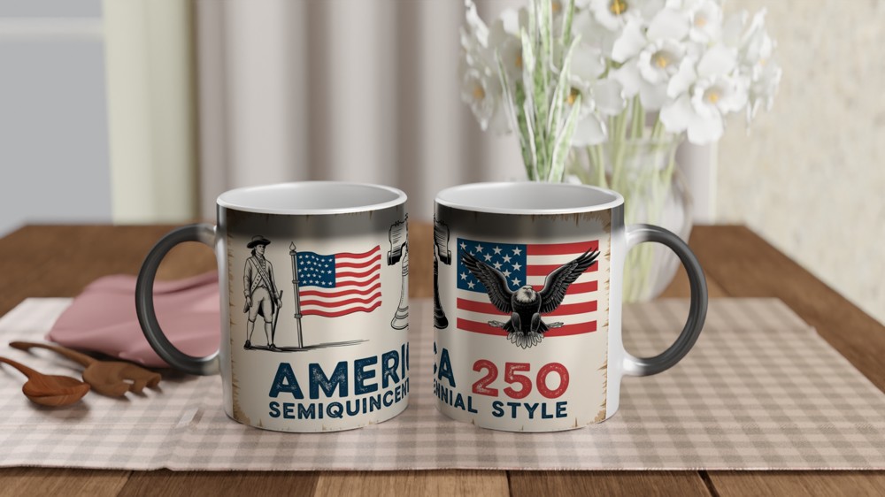 America 250 Mug | US History Semiquincentennial Gift | 1776 Timeline Tea Stained Parchment Mug | Gift for Dad Him History Buffs — view 3