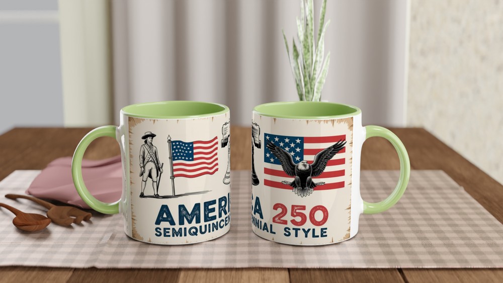America 250 Mug | US History Semiquincentennial Gift | 1776 Timeline Tea Stained Parchment Mug | Gift for Dad Him History Buffs — view 5