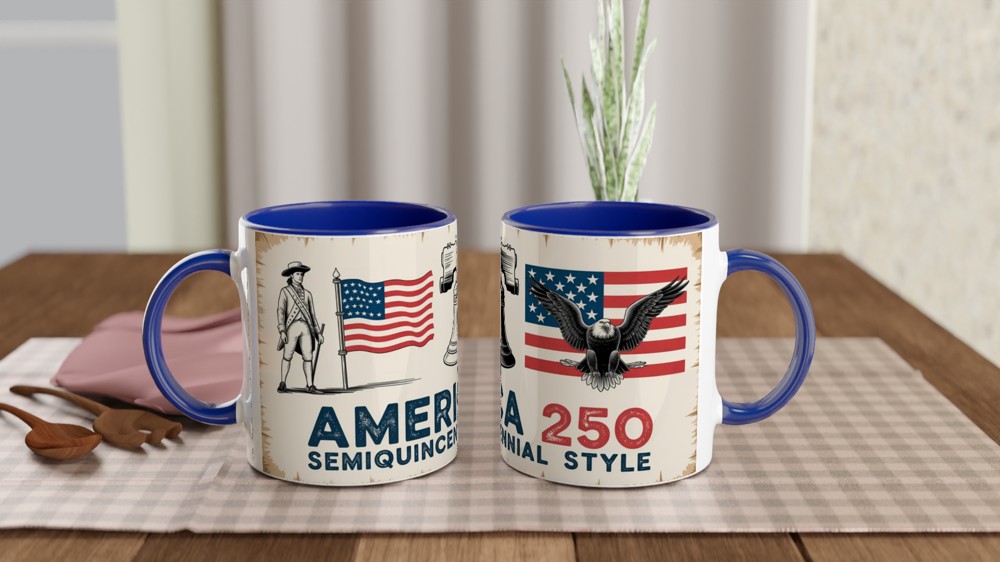 America 250 Mug | US History Semiquincentennial Gift | 1776 Timeline Tea Stained Parchment Mug | Gift for Dad Him History Buffs — view 4